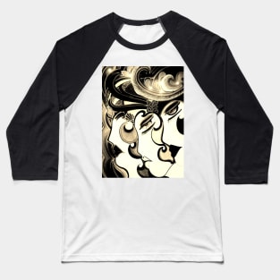 art deco flapper mod dollies by Jacqueline Mcculloch for House of Harlequin Baseball T-Shirt